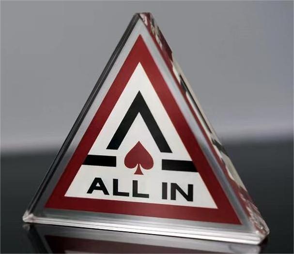 Custom High Quality Triangle Casino Acrylic Poker All In Dealer Button