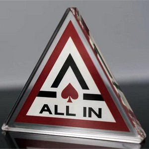 Custom High Quality Triangle Casino Acrylic Poker All In Dealer Button