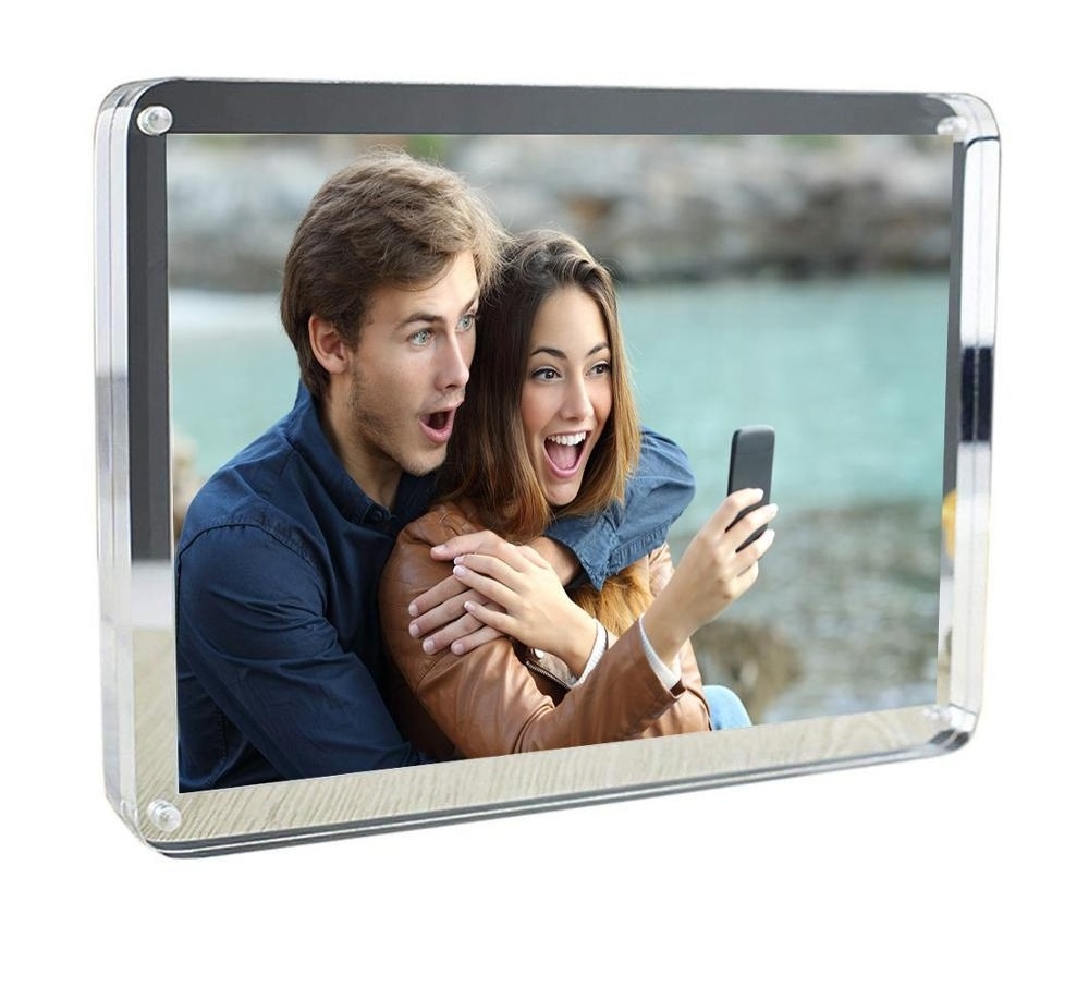 Acrylic Picture Frames 8x10 Bulk Magnetic Photo Frames Wedding Baby Glasses Frames Display Holder