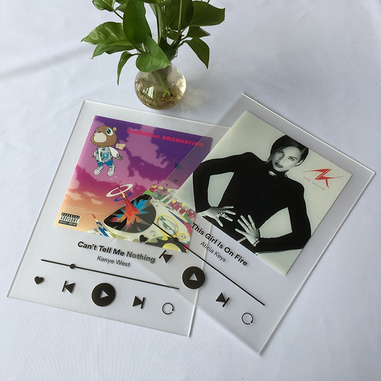 Wedding Lover Friendship Plate Customized Printing Personalized Plexiglass Music Poster Acrylic Spotify Music Plaque