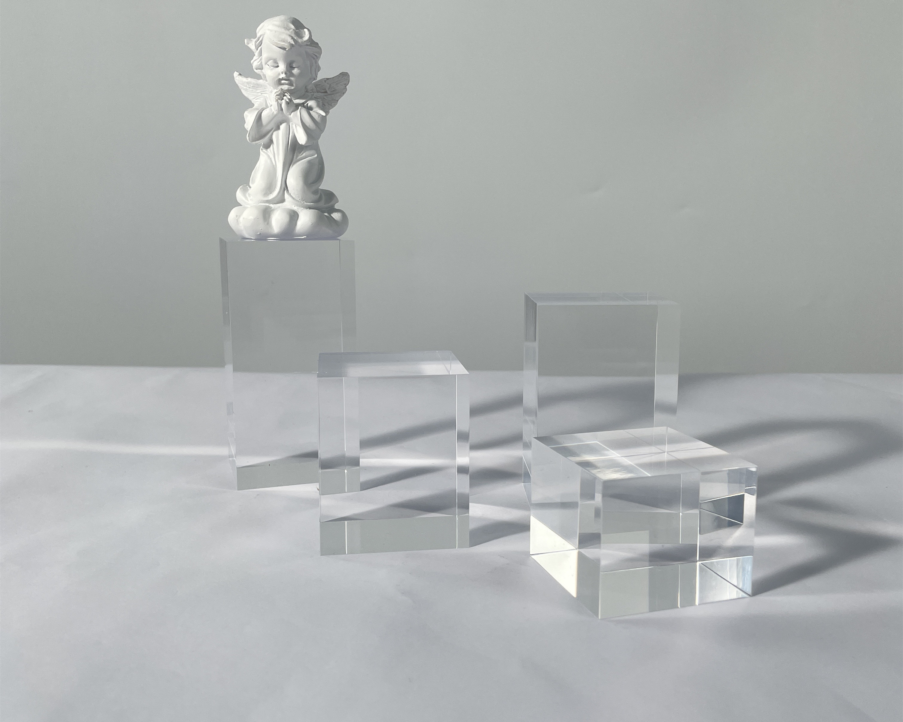 Custom size Solid Acrylic Block display transparent acrylic cube