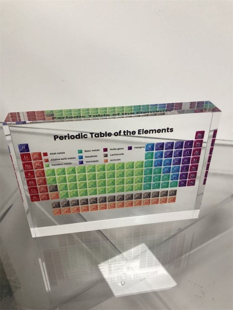 School Chemical Education Teachers Students Classroom Use Acrylic Cube Design Clear Block Acrylic Periodic Table Of Elements