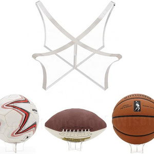 New Style Clear Acrylic Display Rack Football Basketball Volleyball Rugby Holder Stand