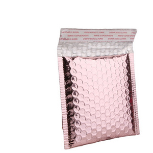 2021 Hot Sale Padded Envelopes Shipping Waterproof Express Packaging Bags Custom Rose Gold Poly Pink  Large Bubble Mailers