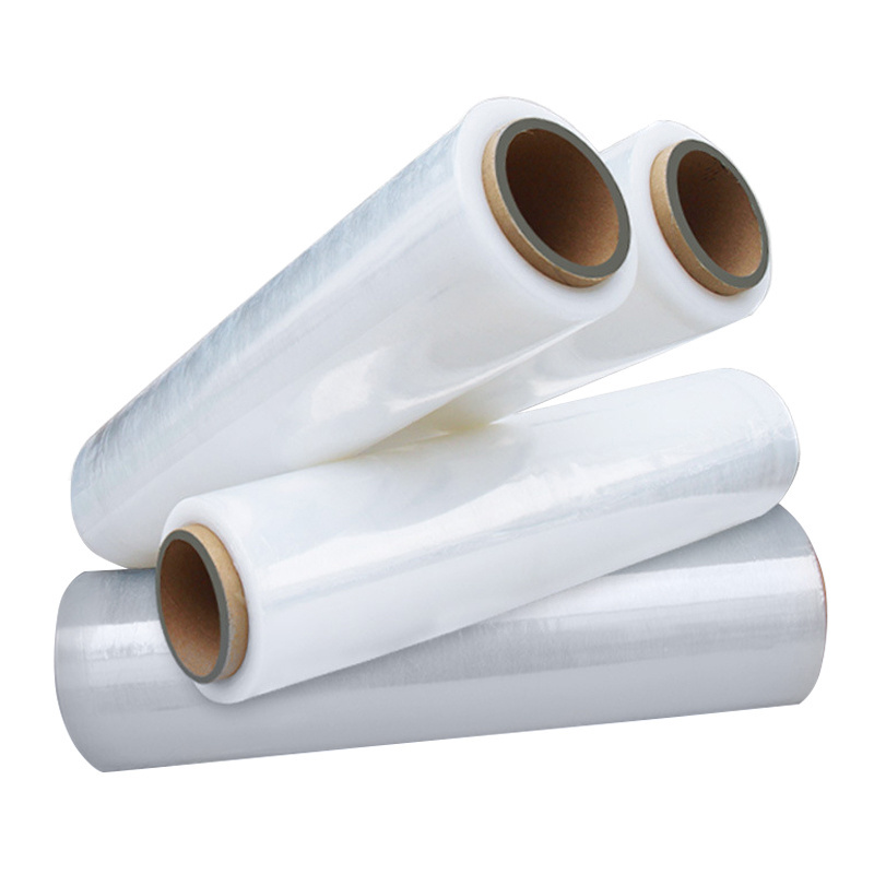 China Clear Lldpe Pe Plastic Stretch Film Wrapping Reusable Pallet Wrap Agriculture Lldpe Stretch Film Strech Jumbo Roll