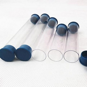 Factory Extrusion plastic clear tube with lids transparent packaging tube