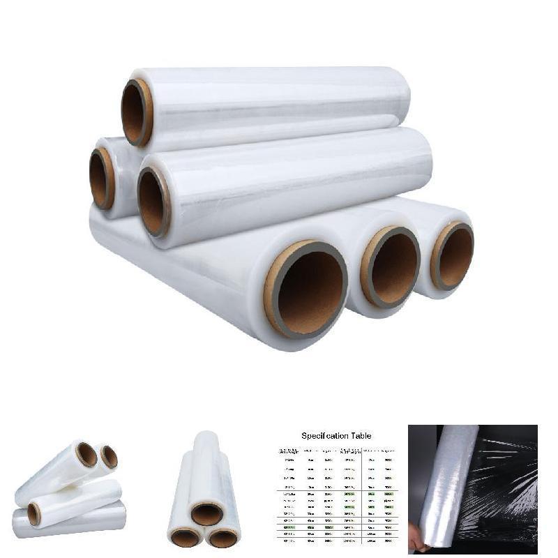 China Clear Lldpe Pe Plastic Stretch Film Wrapping Reusable Pallet Wrap Agriculture Lldpe Stretch Film Strech Jumbo Roll