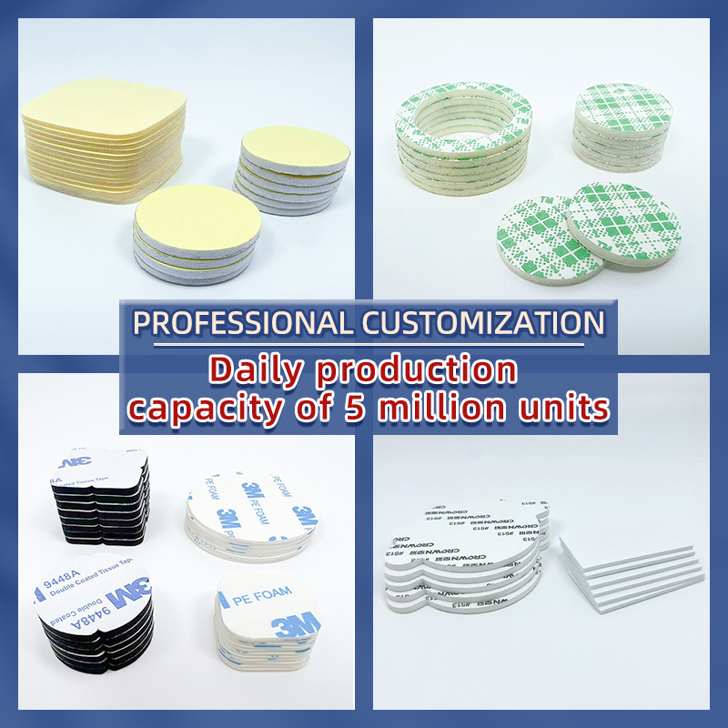 Samvo die cut Double Sided Adhesive Fiberglass Mesh Tape Pad Mounting Adhesive Sticky Clear Transparent Circle glue dots