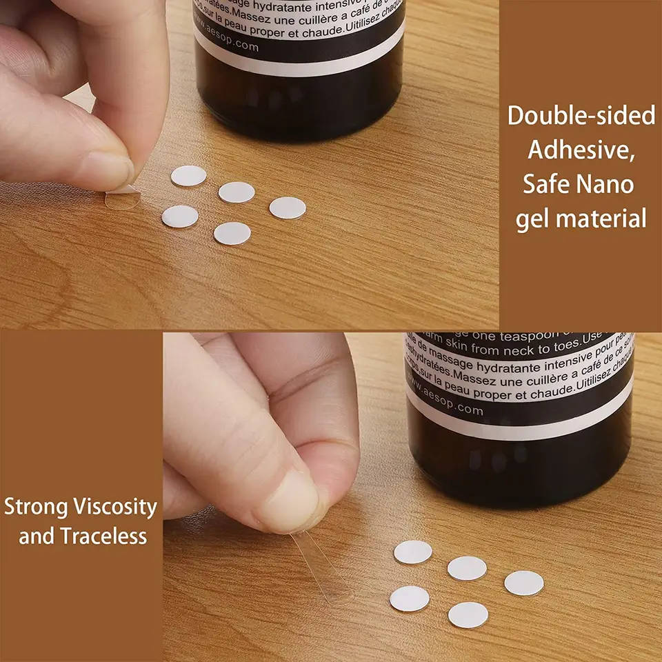 Round transparent acrylic double-sided tape high viscosity dot glue hand traceless nano tape