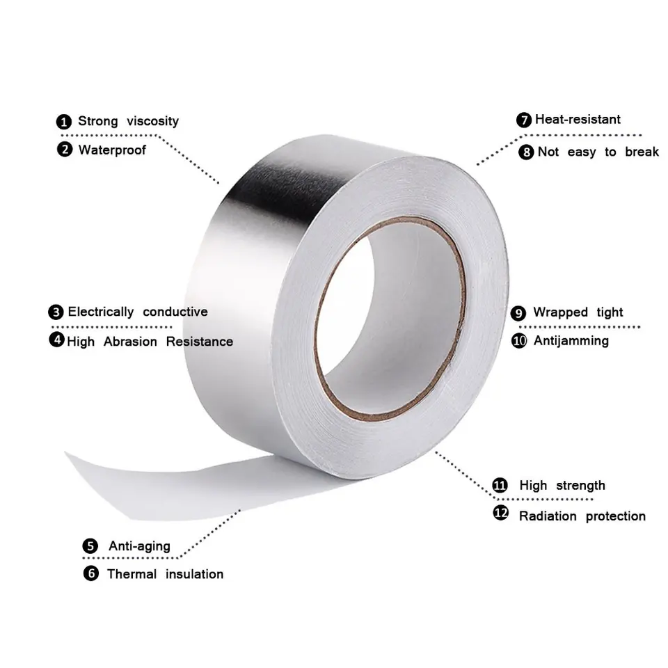 Wholesale Aluminum Foil Tape Cooktop Mildew-proof Waterproof Tape Range Hood pipe heat insulation tape