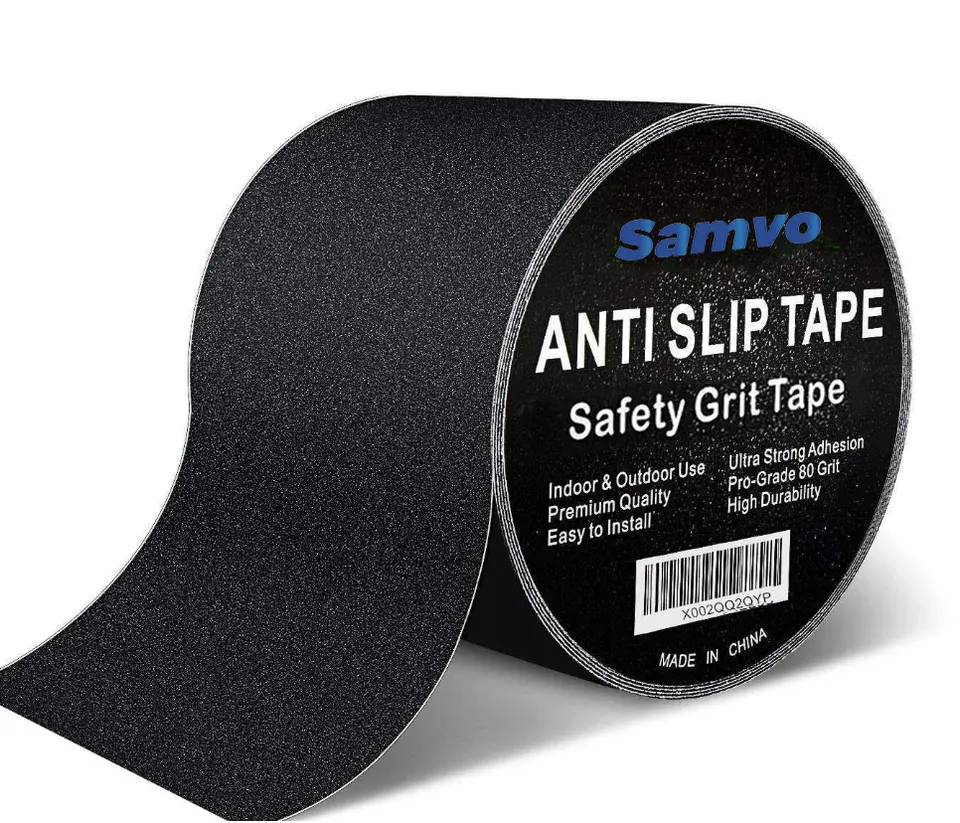 Samvo customized   Adhesive Anti Slip tape Wear-resistant Anti-slip Tape Self Adhesive Backed Anti Slip Tape Black