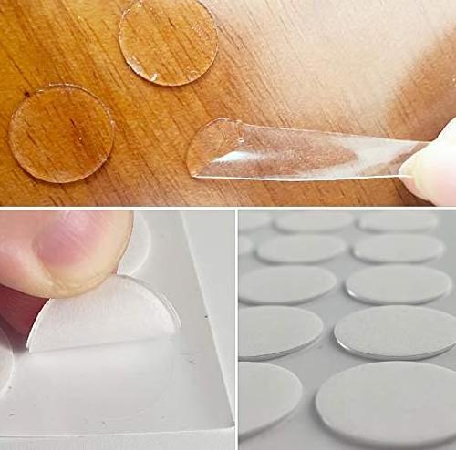 Clear Removable Sticky Adhesive,Reusable Transparent Double Sided Round Nano Gel Mat for Wall, Metal, Glass, Ceramic, Woo