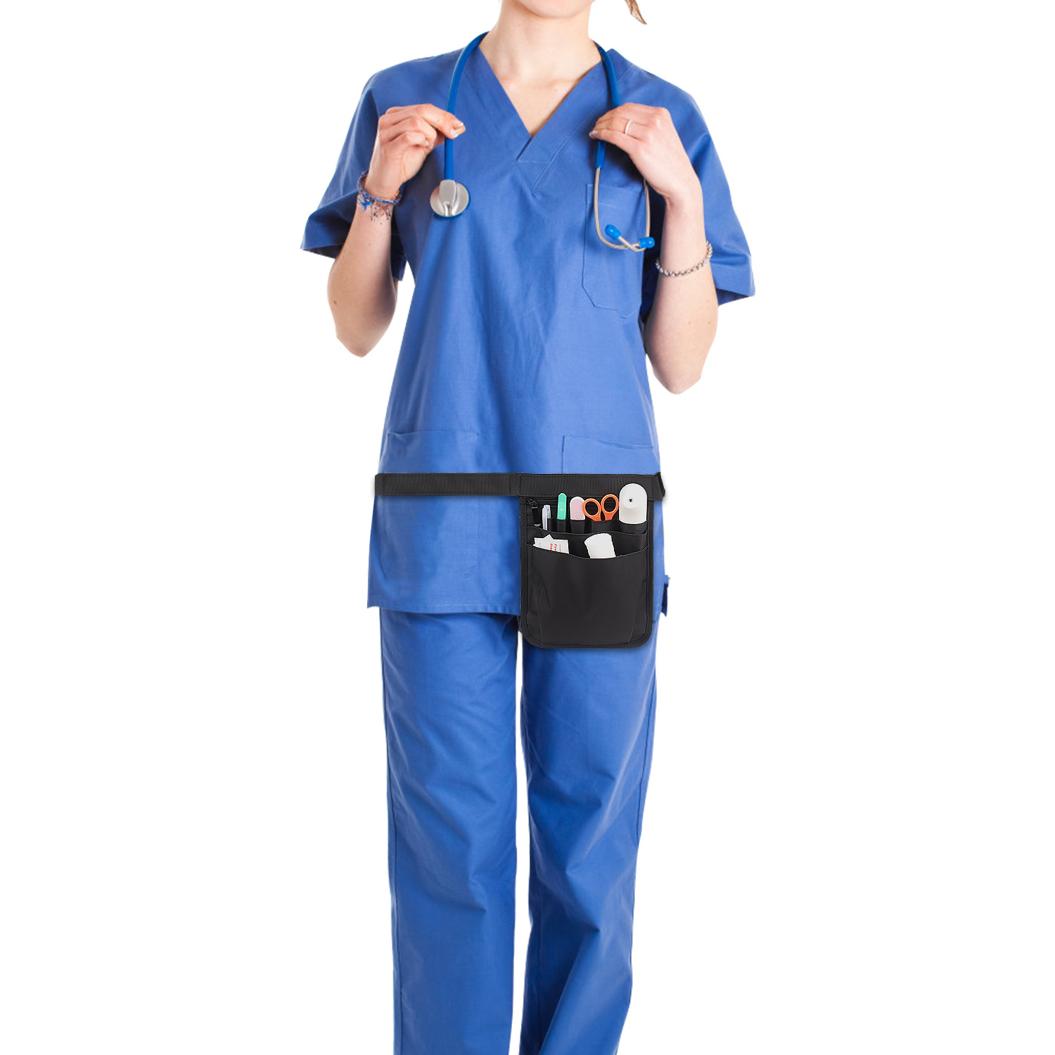 Multi-Compartment Medical Fanny Pack Nurses Organizer Belt Tape Holder Waist Bag for Nurses Tools and Equipment