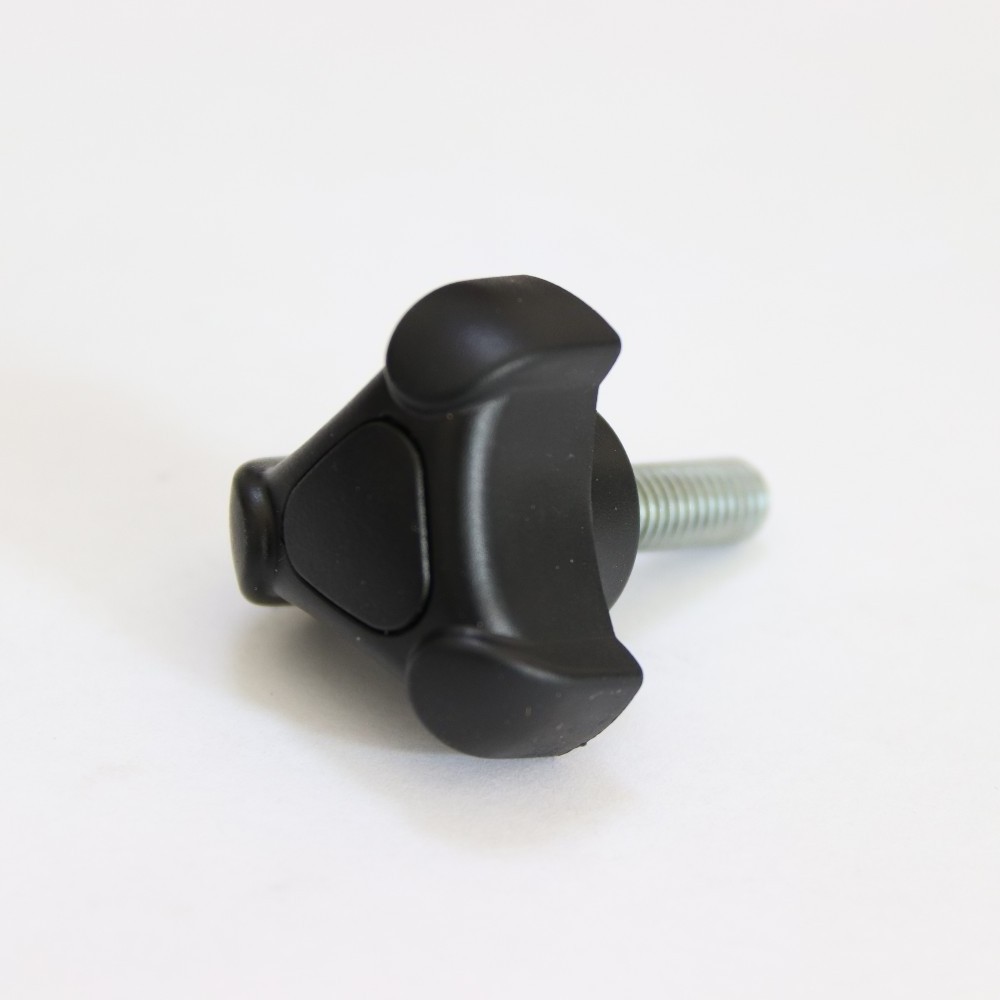 Durable Easy to operate  Plastic three Lobe Flower knurled knob screws m6 T wing Black Head Clamping Knob