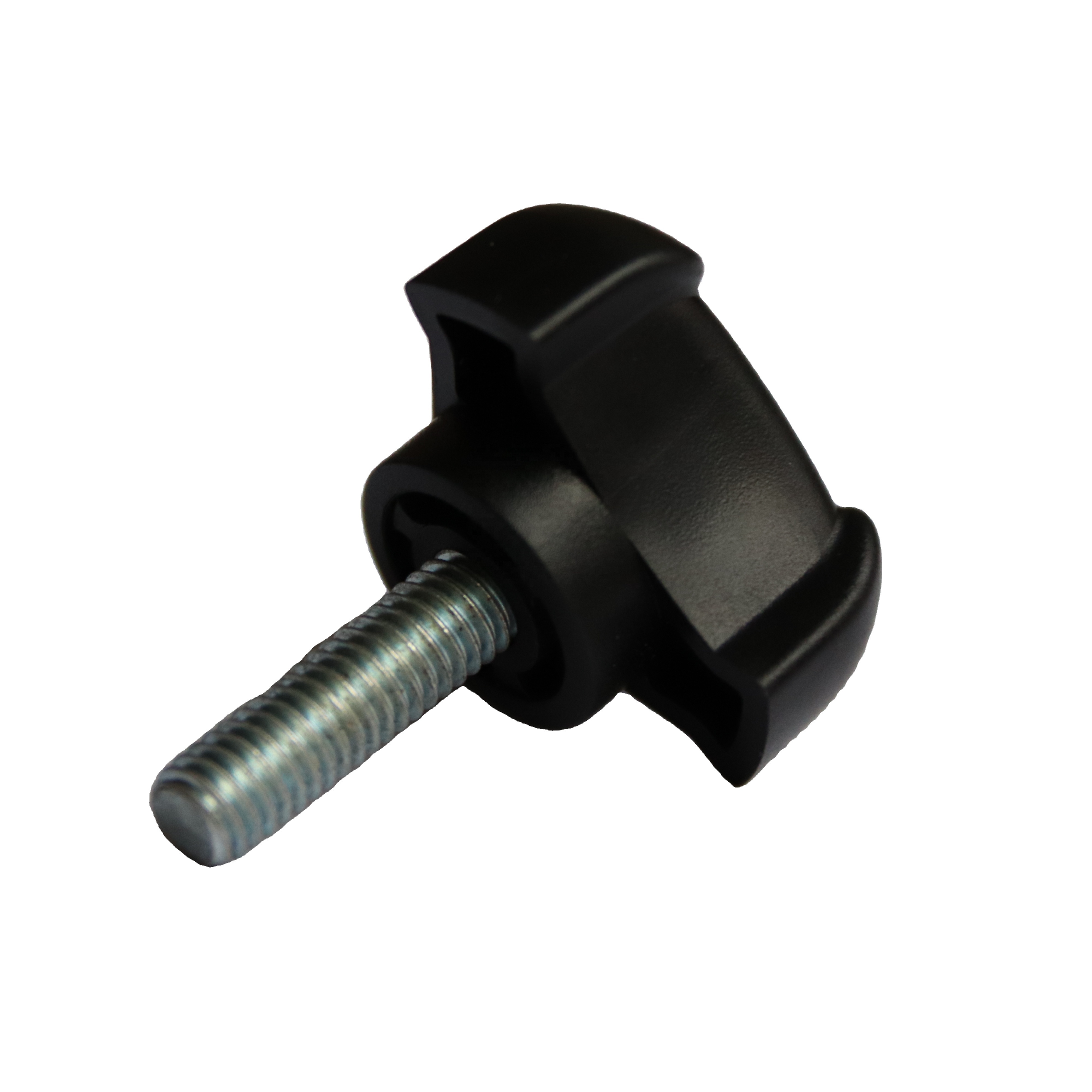 Durable Easy to operate  Plastic three Lobe Flower knurled knob screws m6 T wing Black Head Clamping Knob