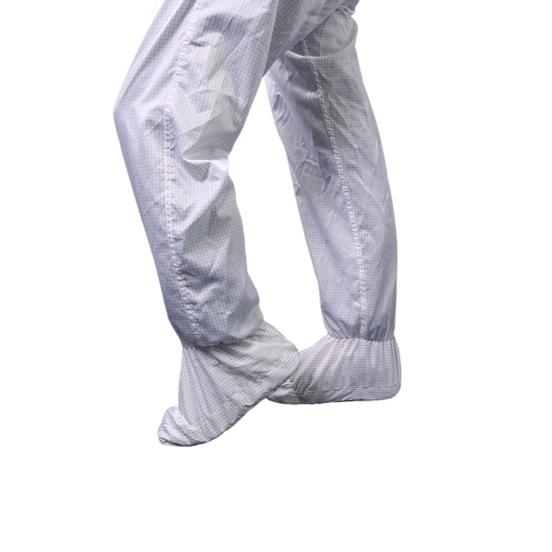 Cool and Comfortable Clean Room Lint Free  Protective hooded Coverall With Shoe Cover