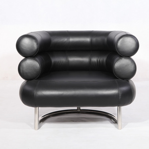 Iconic Club Reception Furniture Full Grain Aniline Leather Eero Saarinen Bibendum Chair Reproduction