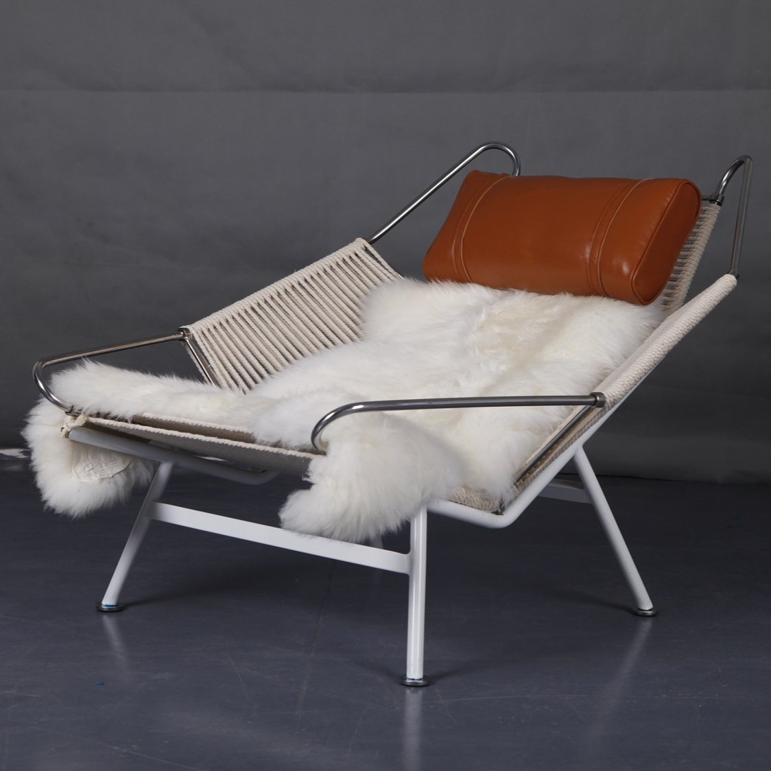 Danish Design furniture PP225 Hans Wegner Flag Halyard Chair And Ottoman Replica