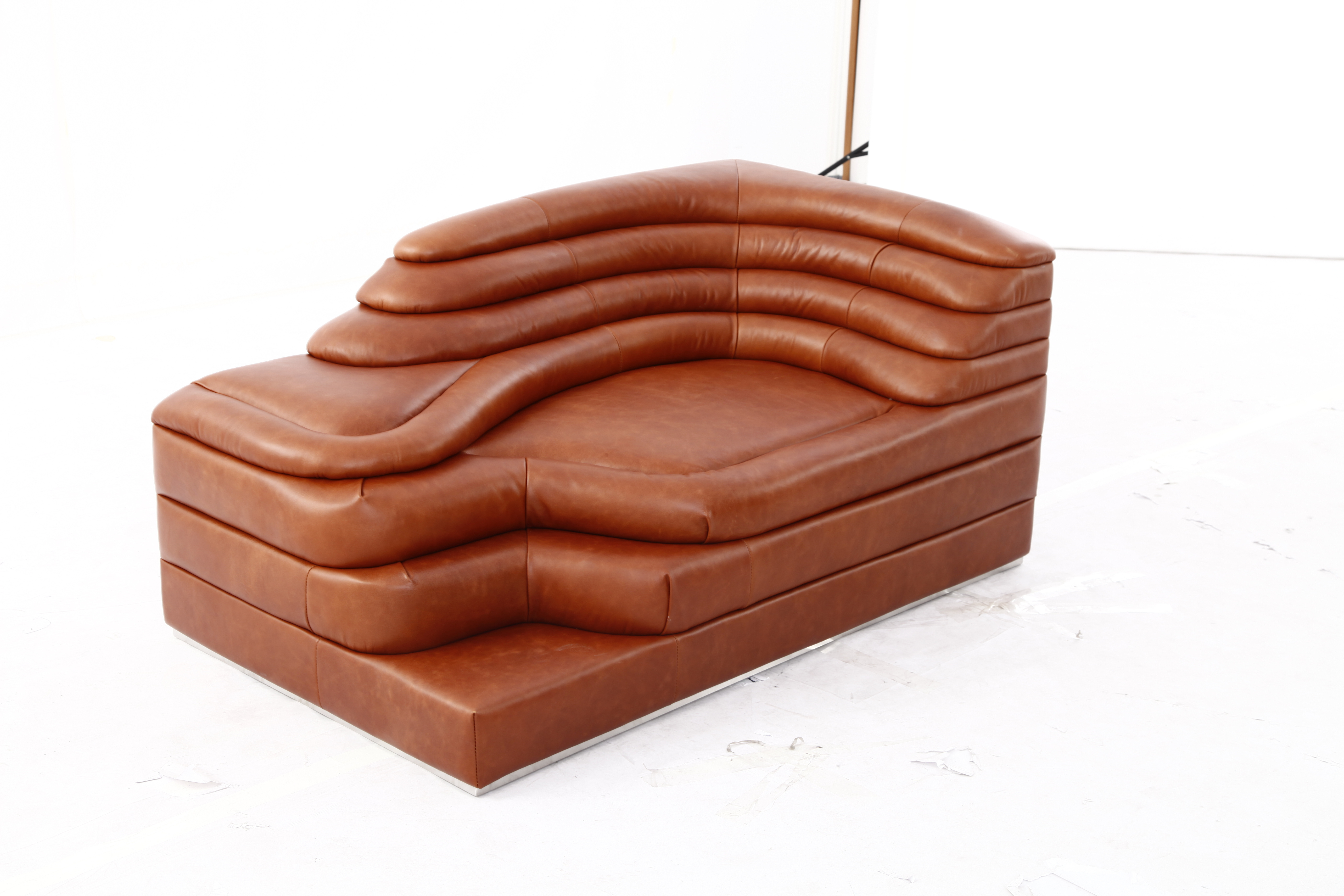 Modern 1970s Furniture Luxury Brown Vintage Leather Ubald Klug DS1025 Terrazza Sofa Replica For Sale