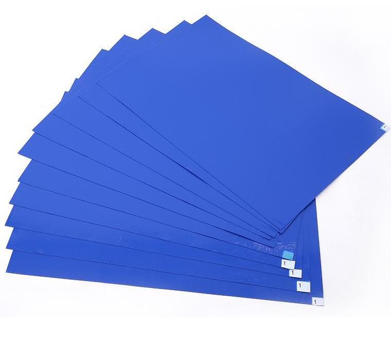 Dust Removing Floor Cleanroom Peelable Adhesive Blue Sticky Mat For Clean Room