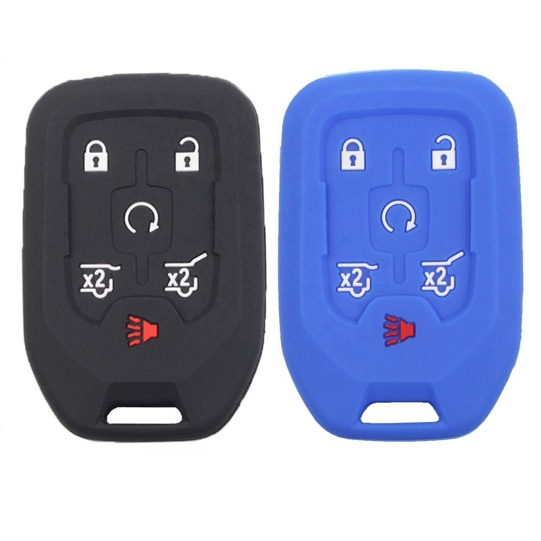 Silicone Car Key Cover Case fob Shell For Chevrolet Suburban Silverado GMC Terrain Yukon Tahoe Sierra Smart KeyAuto Accessories