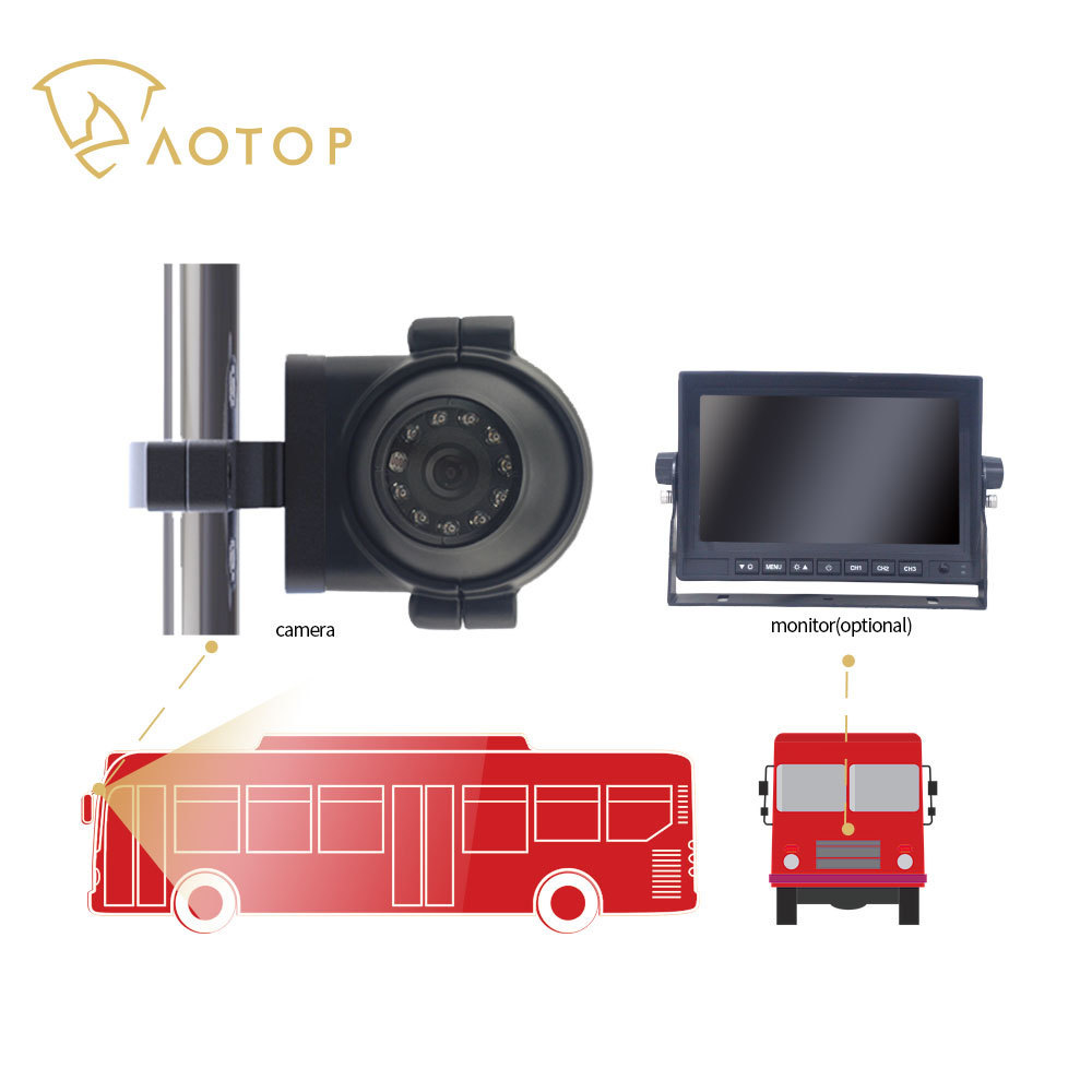 Aotop Truck Rear View Mirror Arm Mounted Side View Car Camera Side Exterior Commercial Truck Camera