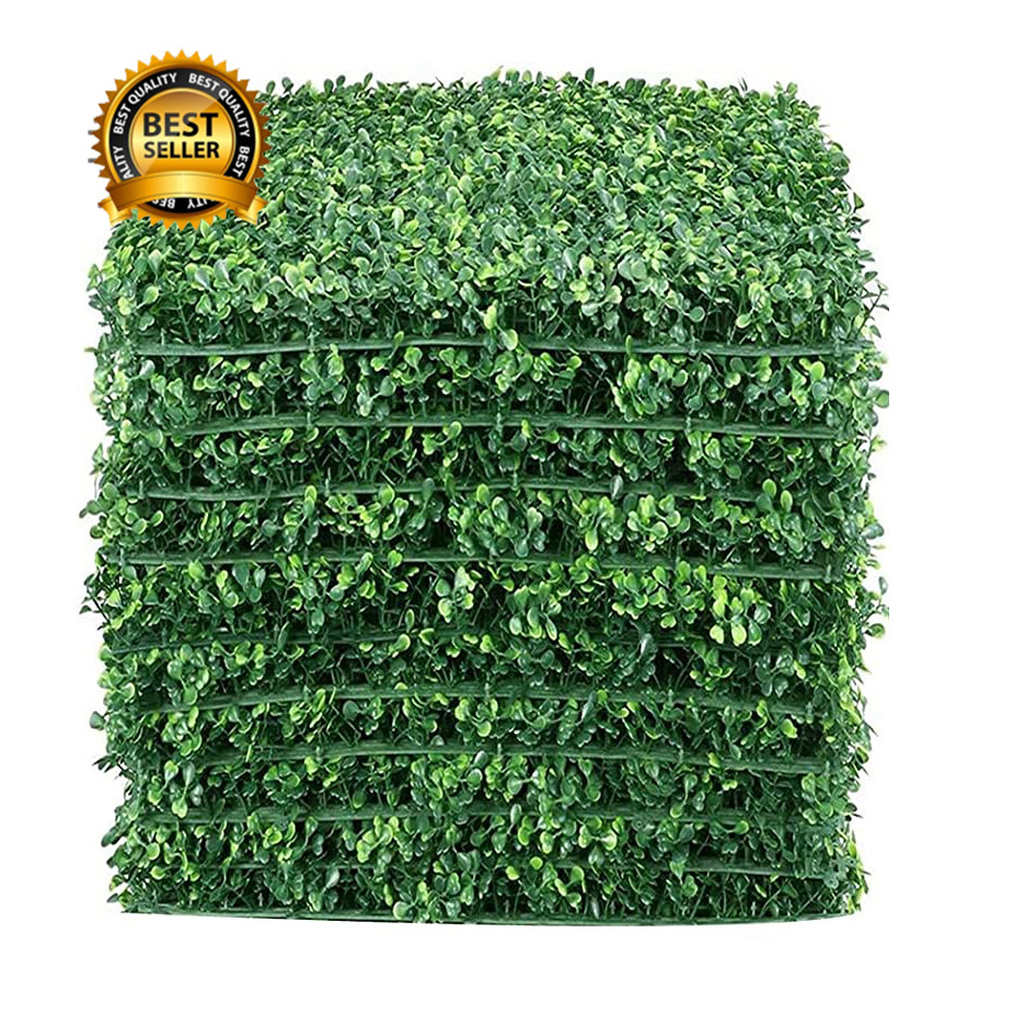 50cm x 50 cm Faux Boxwood Plants Green Artificial Privacy Hedge Green Panel Grass Wall Backdrop For Garden Outdoor Decoration