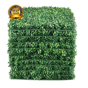 50cm x 50 cm Faux Boxwood Plants Green Artificial Privacy Hedge Green Panel Grass Wall Backdrop For Garden Outdoor Decoration