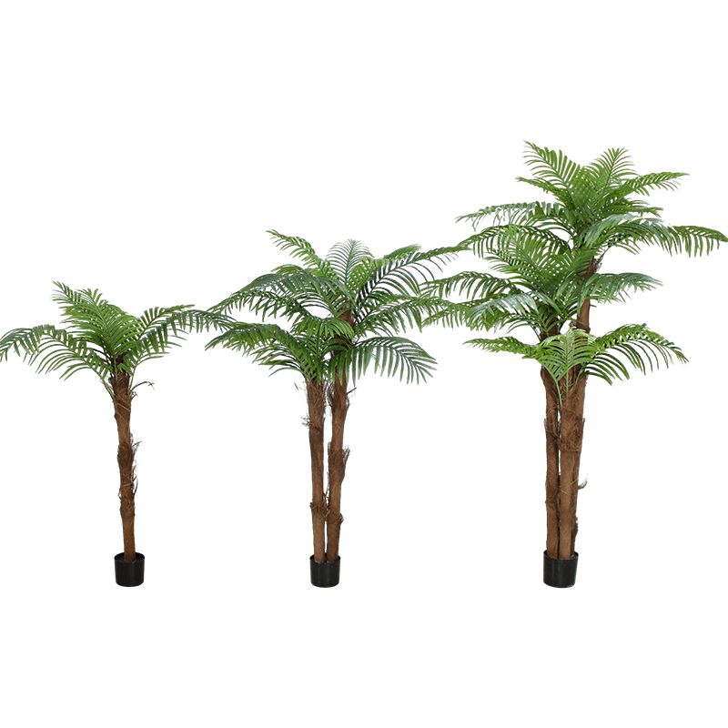 Senmasine Artificial Plant Tree Tropical Palm With Real Touch Trunk Indoor Outdoor Decoration 150cm 180cm 220cm