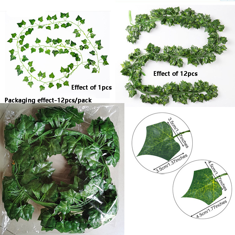 Faux Grape Plants Hanging Artificial Vines Greenery Ivy Garland For Wall Garden Office Home Wedding Indoor Outdoor Decoration