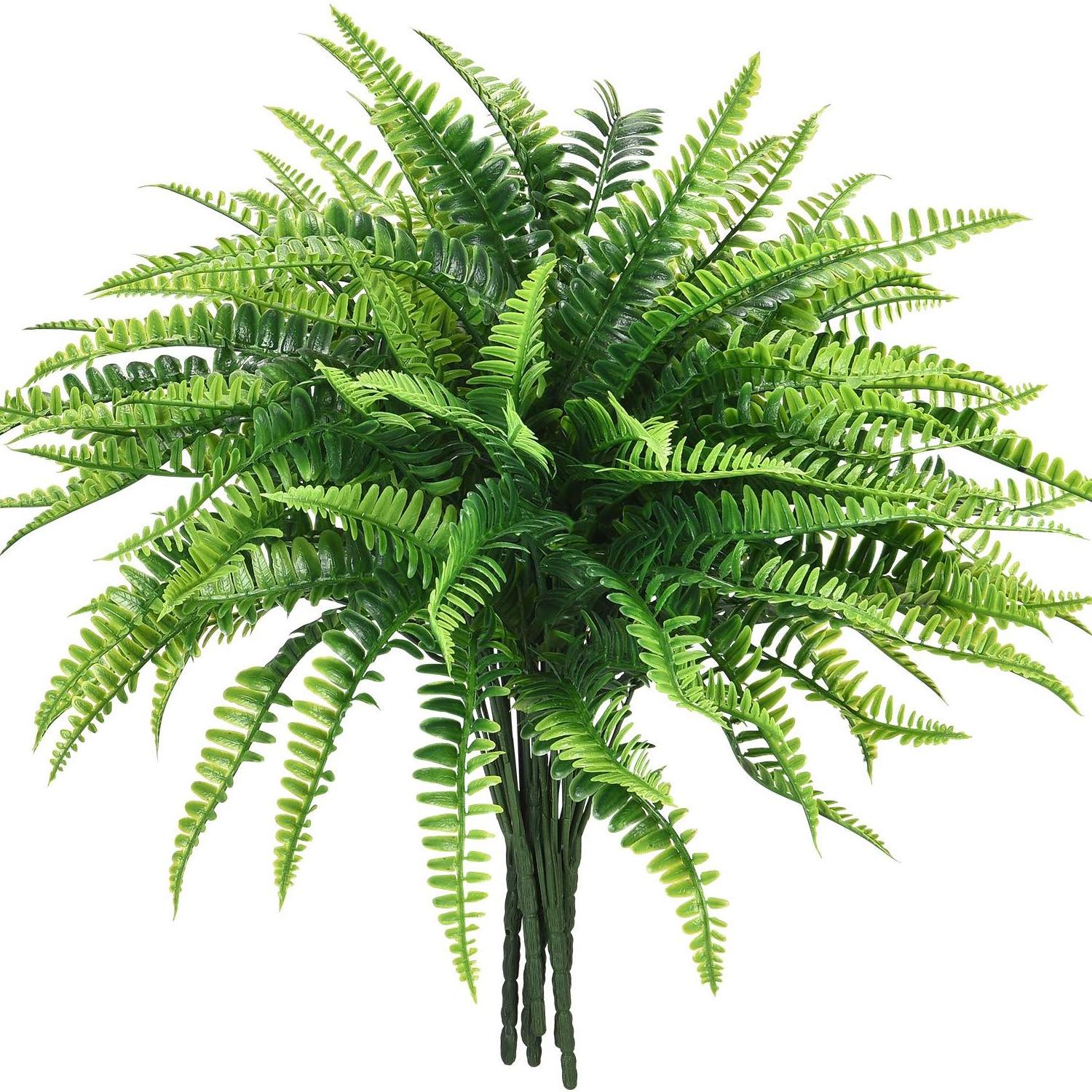 Boston Fern Plants Natural Fern Bushes Greenery Bunches Vivid Realistic Arrangements Decoration Artificial Shrubs