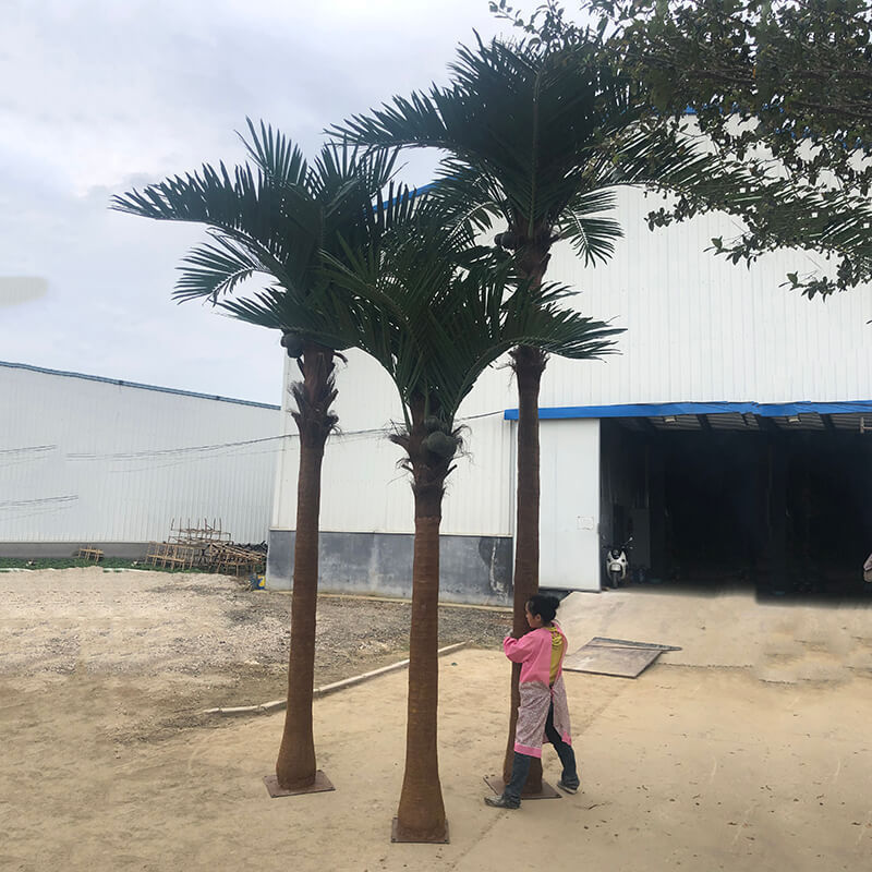 Sen Masine Custom 6m High Simulation Outdoor Landscape Decoration Fake Big Plants Coconut Artificial Palm Trees