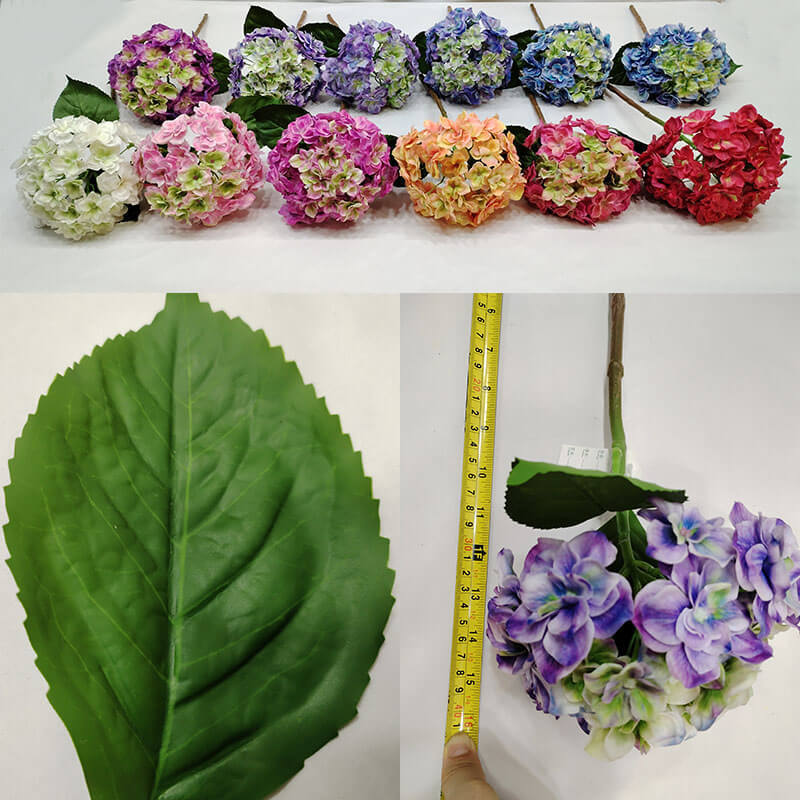 SENMASINE silk flowers single large Artificial Hydrangea Flowers with real touch Home Diy Wedding Centerpiece Decor