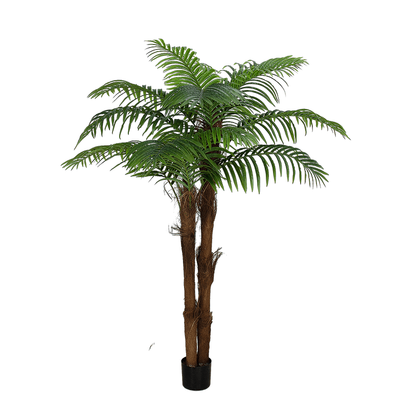 Senmasine Artificial Plant Tree Tropical Palm With Real Touch Trunk Indoor Outdoor Decoration 150cm 180cm 220cm