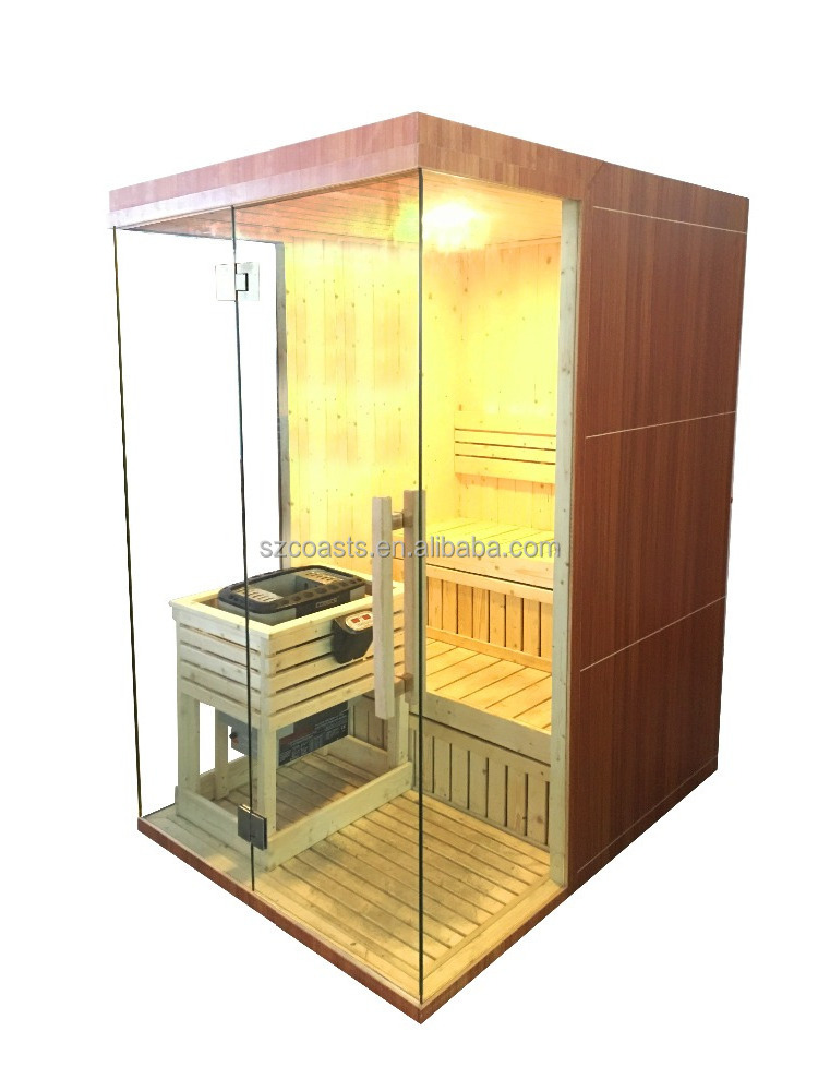 Cheap price 2persons pine wood mini sauna room traditional saunas for sale