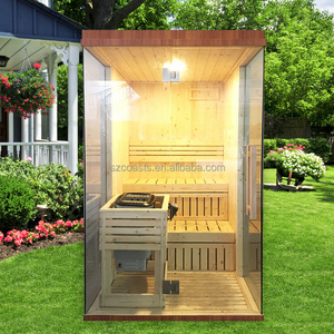 Cheap price 2persons pine wood mini sauna room traditional saunas for sale