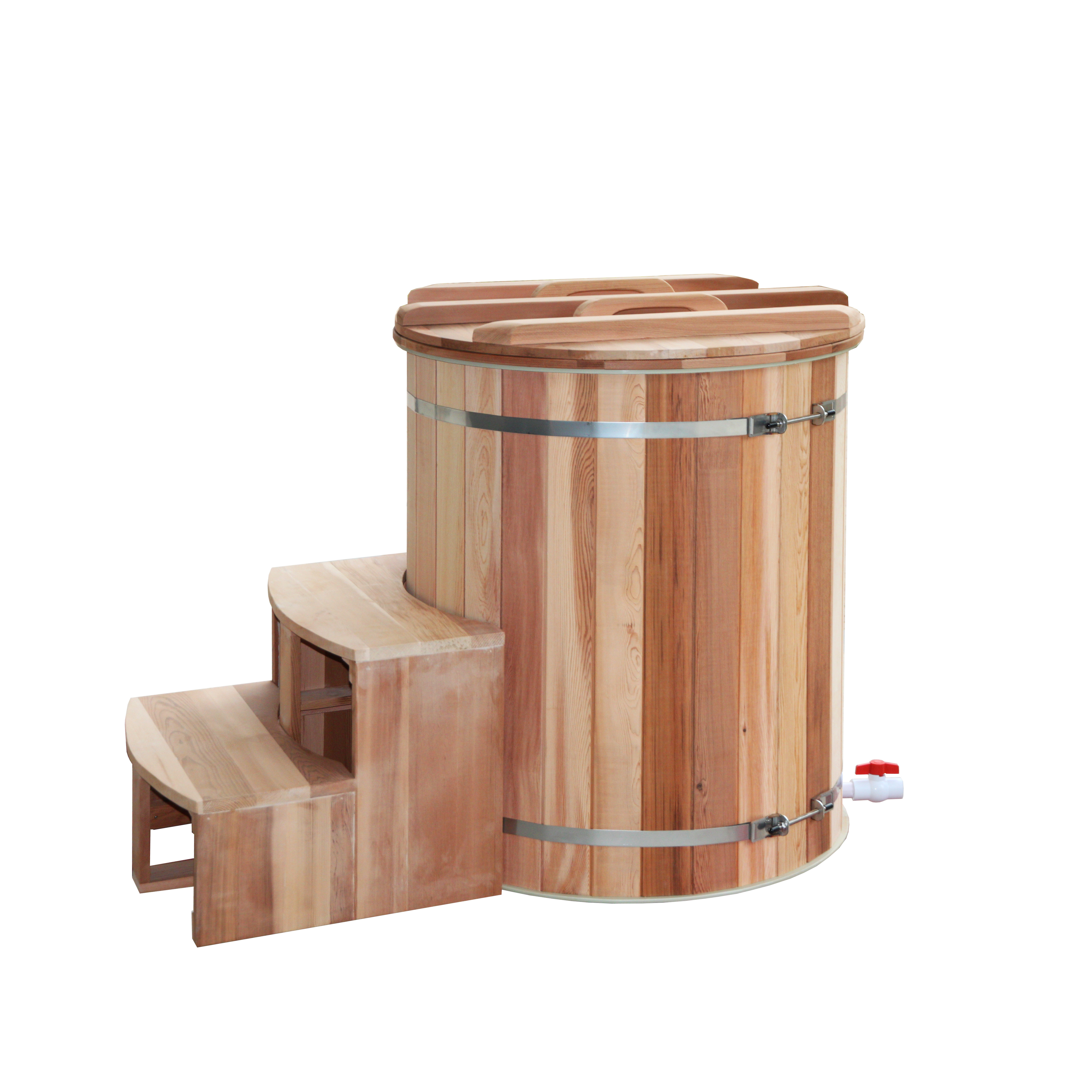 Wooden Arctic Oasis Hot-selling #304 Stainless Steel Canadian Red Cedar Wooden Ice Barrel Cold Plunge Ice Bath Tub Manufacturer