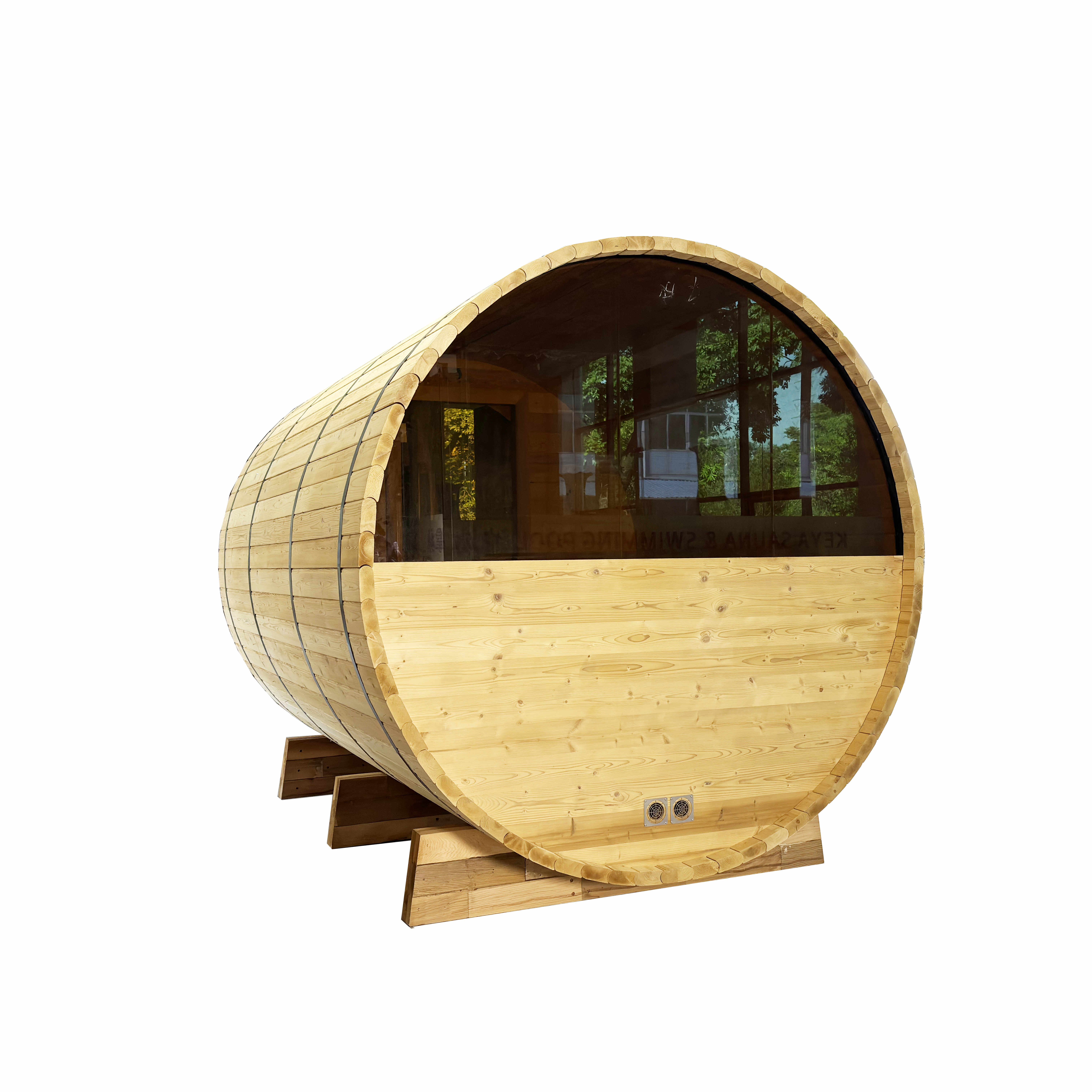 Thermo Pine  Outdoor Barrel Wooden Sauna Sauna Cabin Half Window Sauna