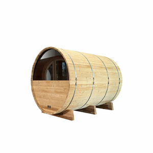 Tradition Thermo Pine  Outdoor Barrel Wooden Sauna Sauna Cabin Half Window Sauna