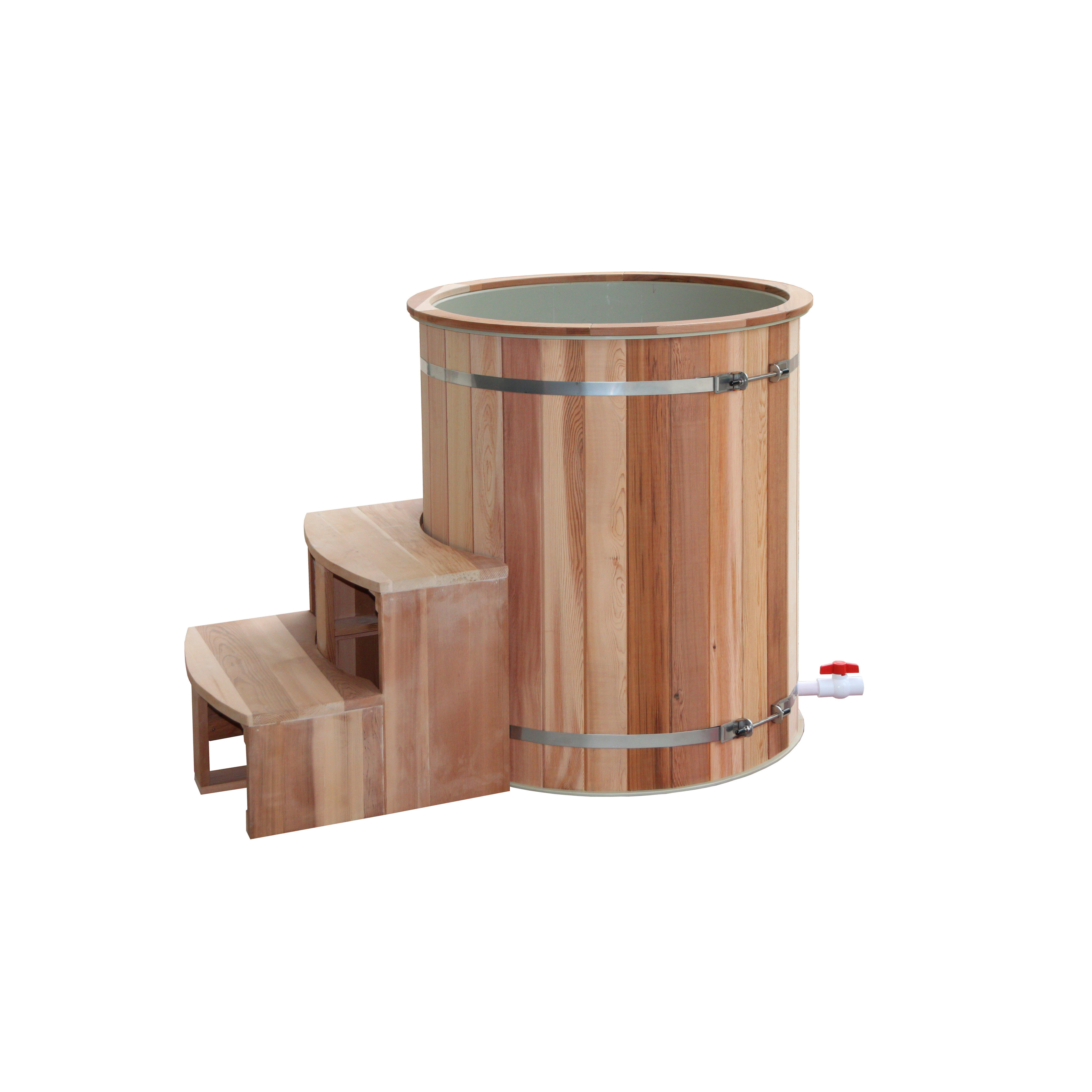 Wooden Arctic Oasis Hot-selling #304 Stainless Steel Canadian Red Cedar Wooden Ice Barrel Cold Plunge Ice Bath Tub Manufacturer