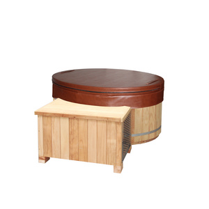 Simple Design Red Cedar Cold Plunge Tub Pool Solid Wooden Barrel Bathtub Wholesale Ice Bath Tub