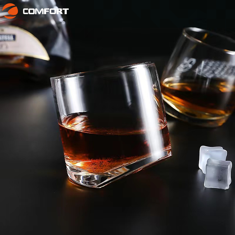 Wine Glass Whiskey Cup Double Cup Low Moq 300ml Goblet Crystal Shot Glass Custom Party Stainless Steel Shot Glass Modern CF-1015