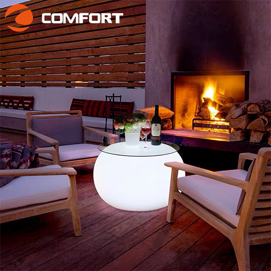 Led light up garden patio illuminated outdoor lounge glow led furniture