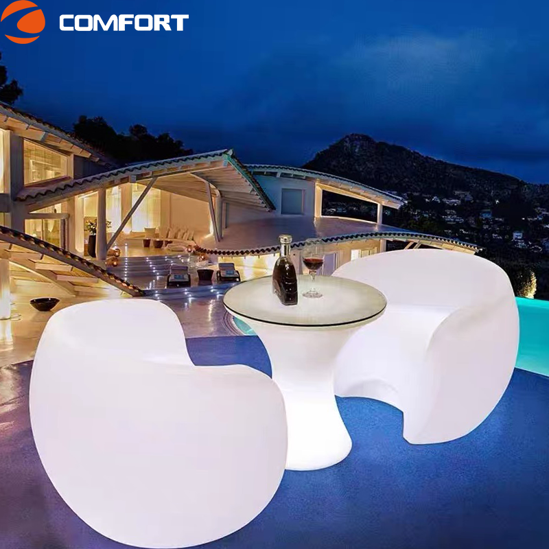 16 Colors Changing lights LED Light up outdoor furniture and Tables Glowing LED Furniture