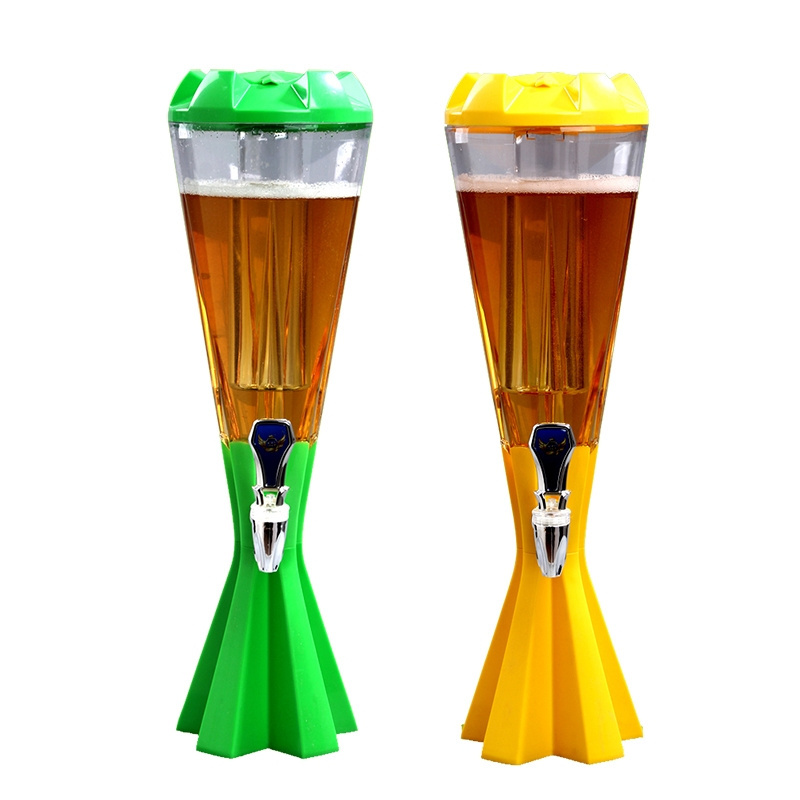 Nightclub Bar Restaurant Hot Sale Custom Logo 1.5L 2L 3L Drink Dispenser Plastic Led Beer Tower