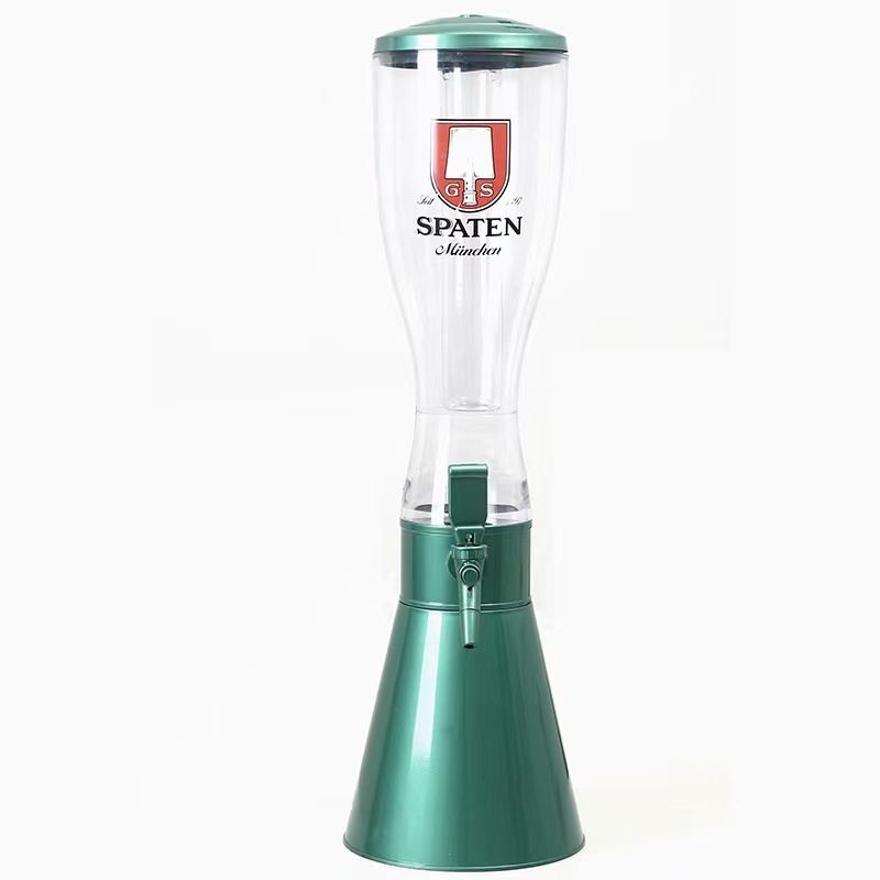 Nightclub Bar Restaurant Hot Sale Custom Logo 1.5L 2L 3L Drink Dispenser Plastic Led Beer Tower