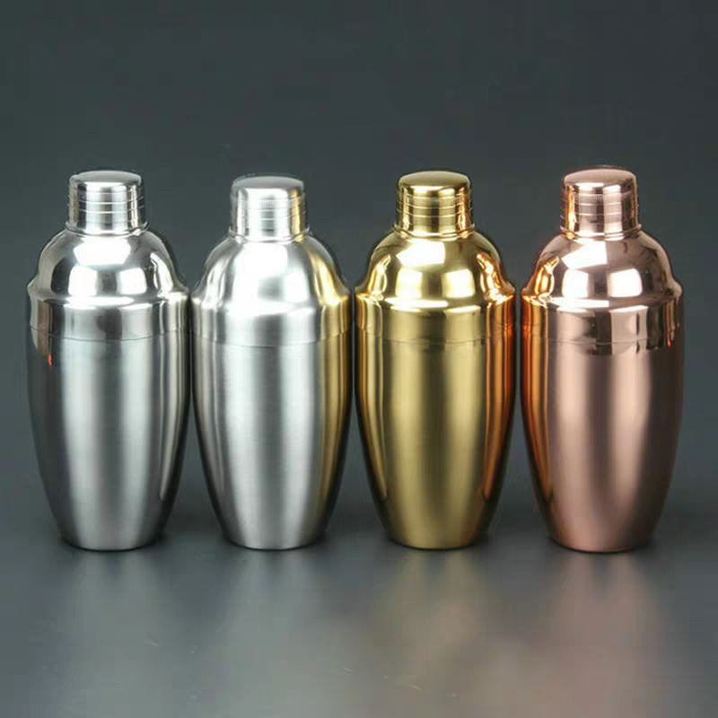 barware cocktail plastic shaker set stainless steel shaker