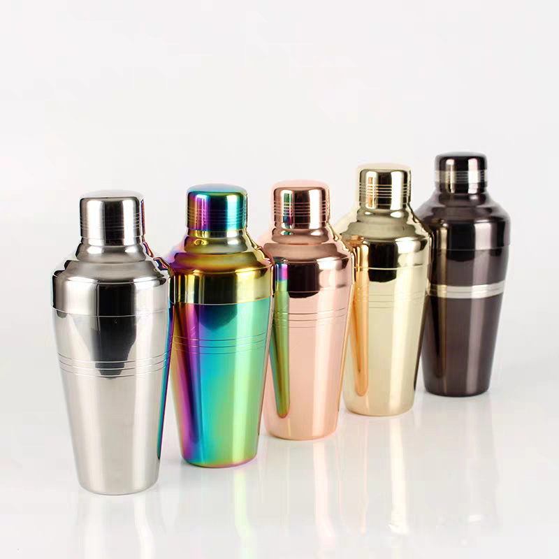 barware cocktail plastic shaker set stainless steel shaker