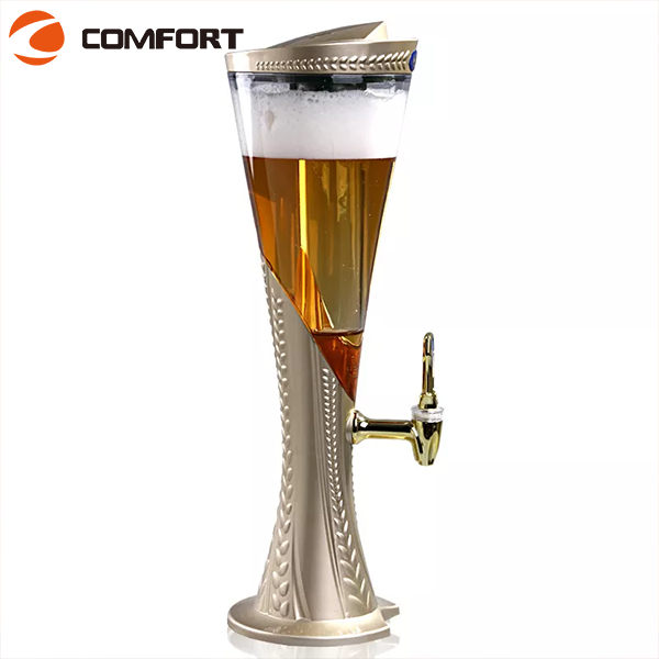 Nightclub Bar Restaurant Hot Sale Custom Logo 1.5L 2L 3L Drink Dispenser Plastic Led Beer Tower