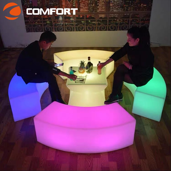 Led Night Club Glowing Illuminated modular Set Led Plastic Portable Bar Counter Furniture